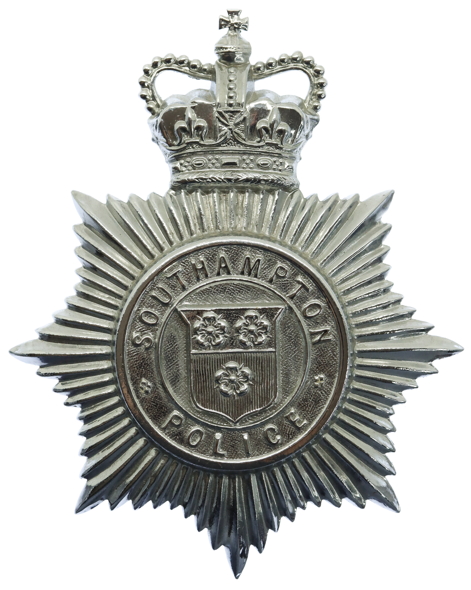 Southampton Police Helmet Plate - Queen's Crown
