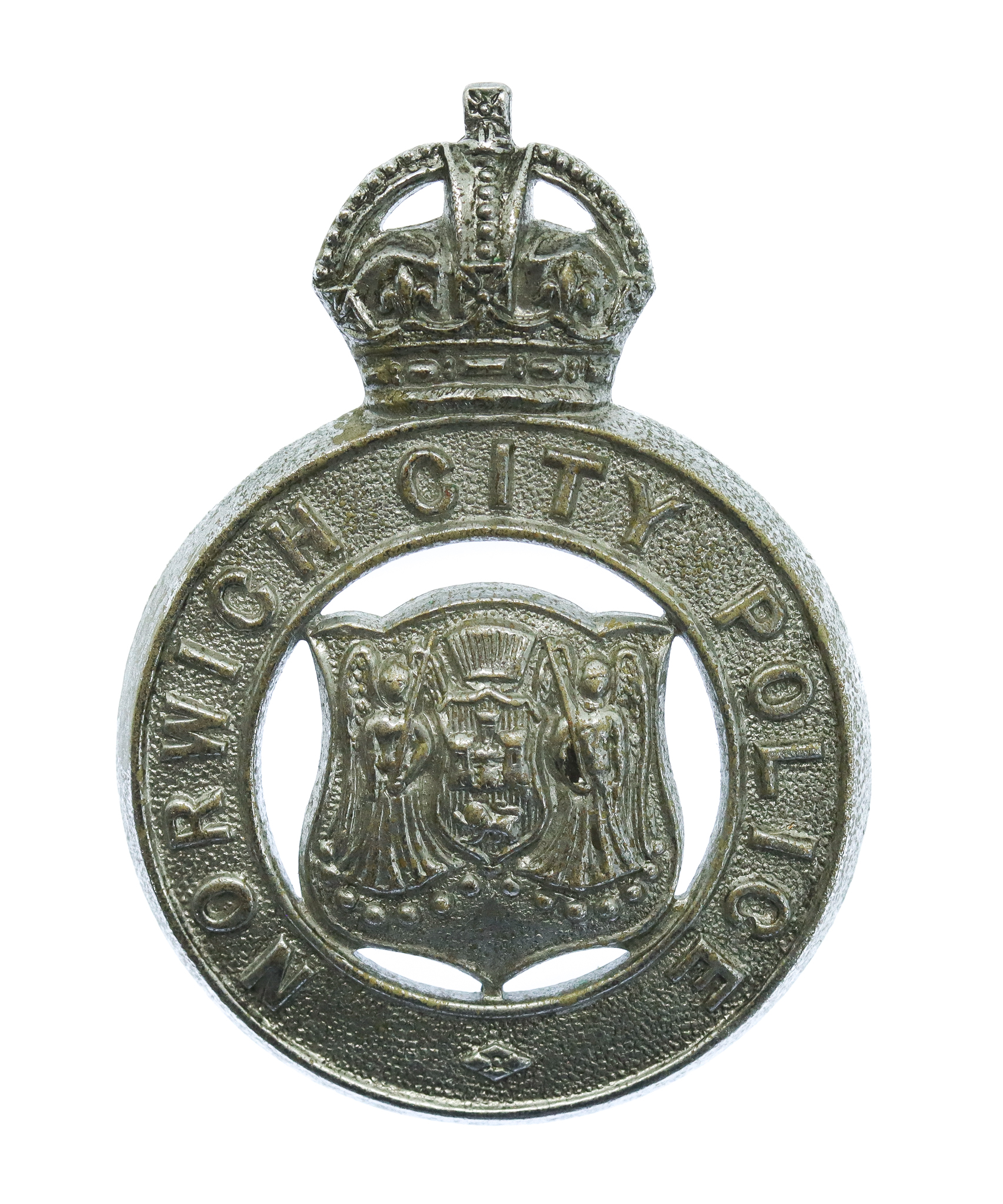 Norwich City Police Cap Badge - King's Crown