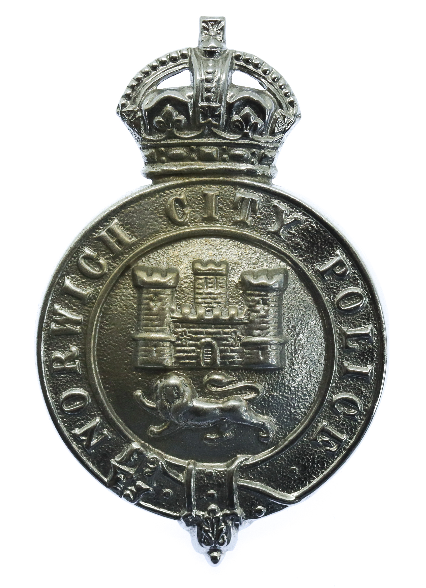 Norwich City Police Helmet Plate - King's Crown