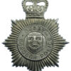 Derby Borough Police Helmet Plate - Queen's Crown