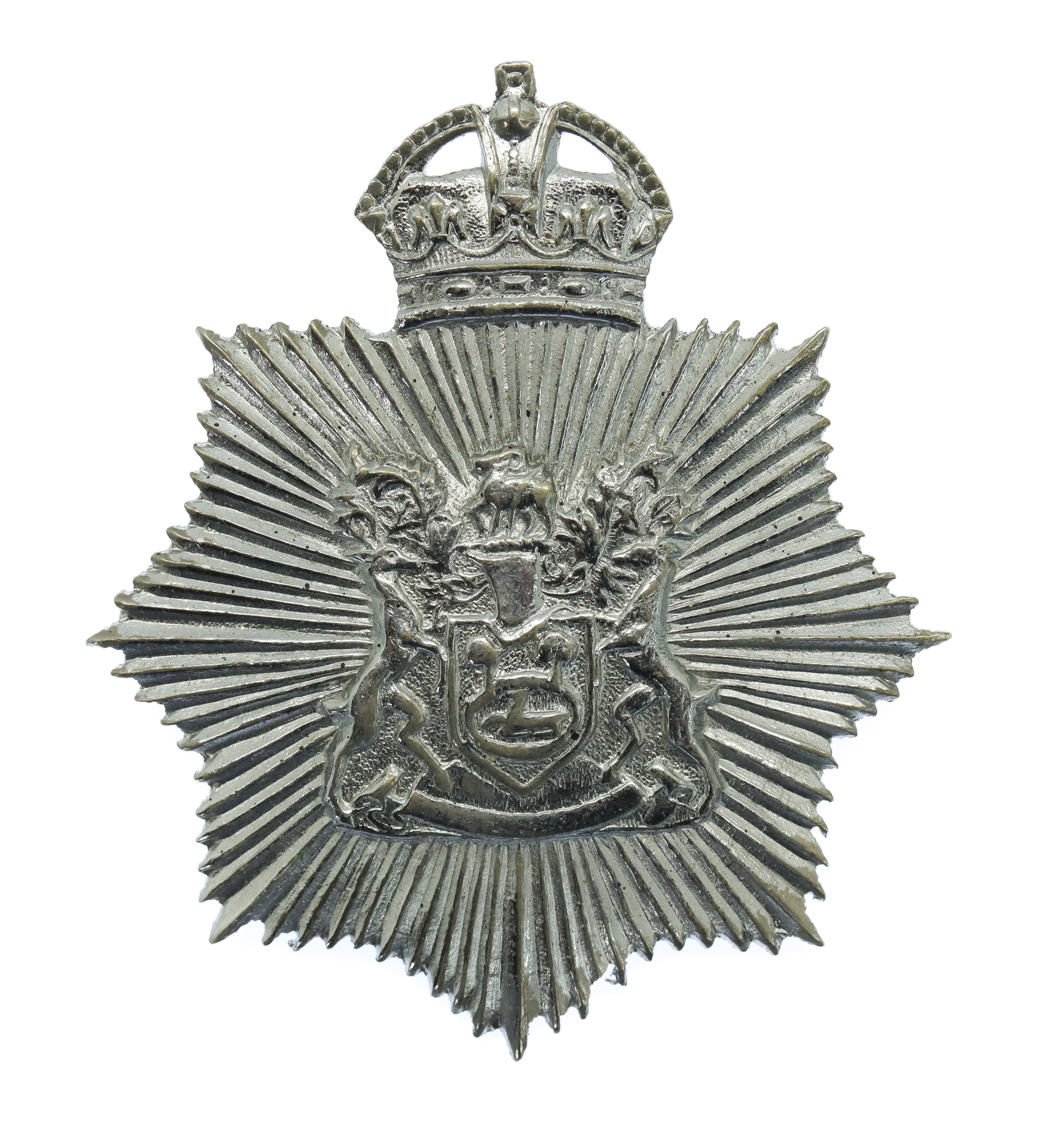 Derby Borough Police Star Cap Badge - King's Crown