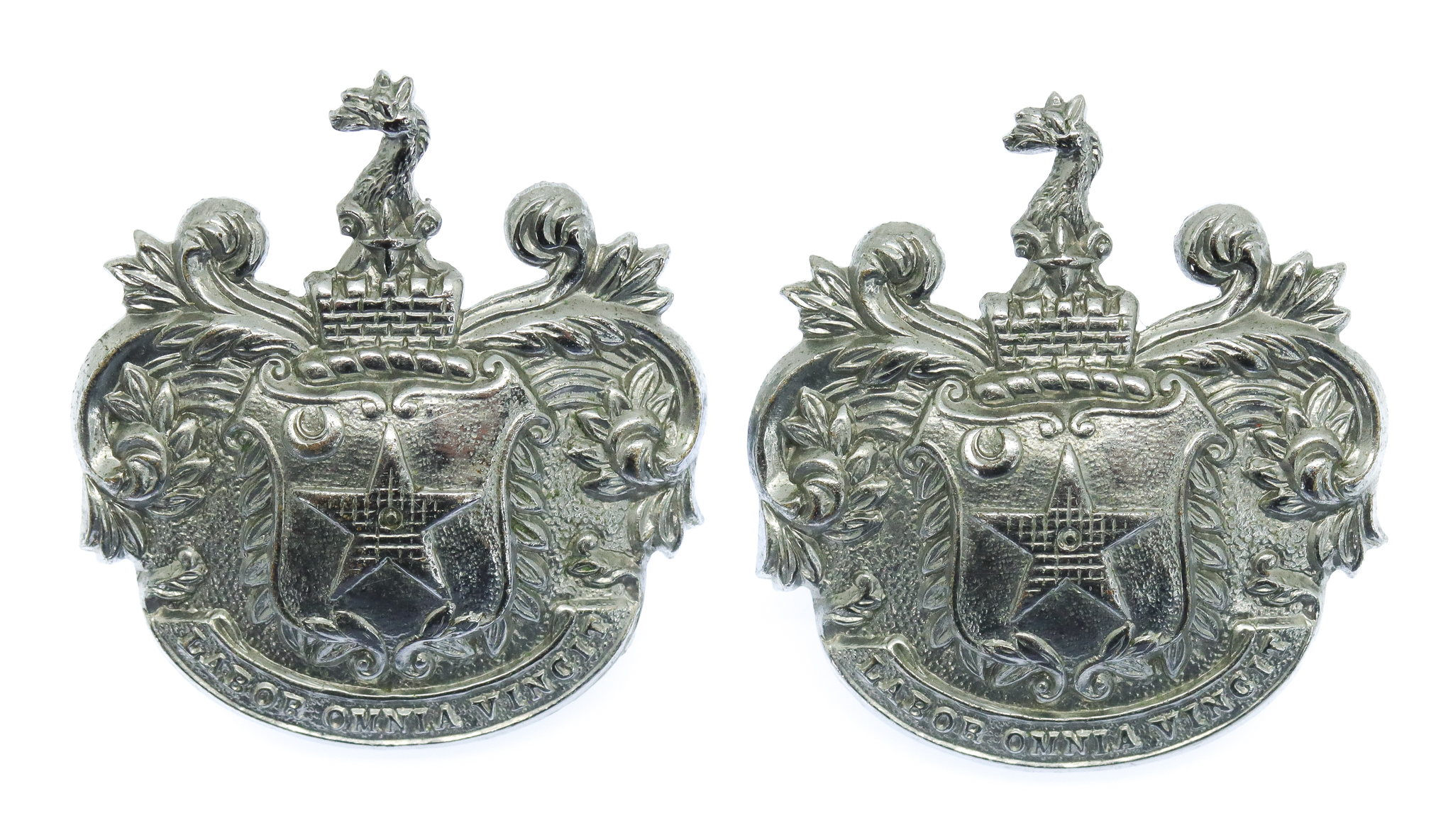 Pair of Ashton-Under-Lyne Borough Police Collar Badges