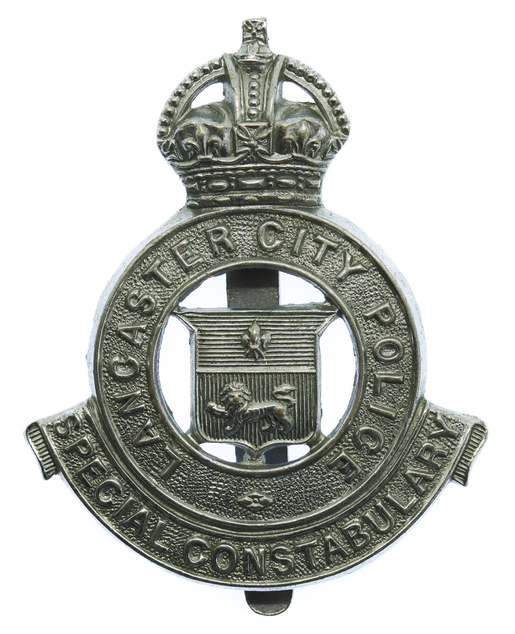 Lancaster City Police Special Constabulary Cap Badge - King's Crown