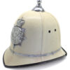 Isle of Man Constabulary White Leather Summer Ball Top Helmet 