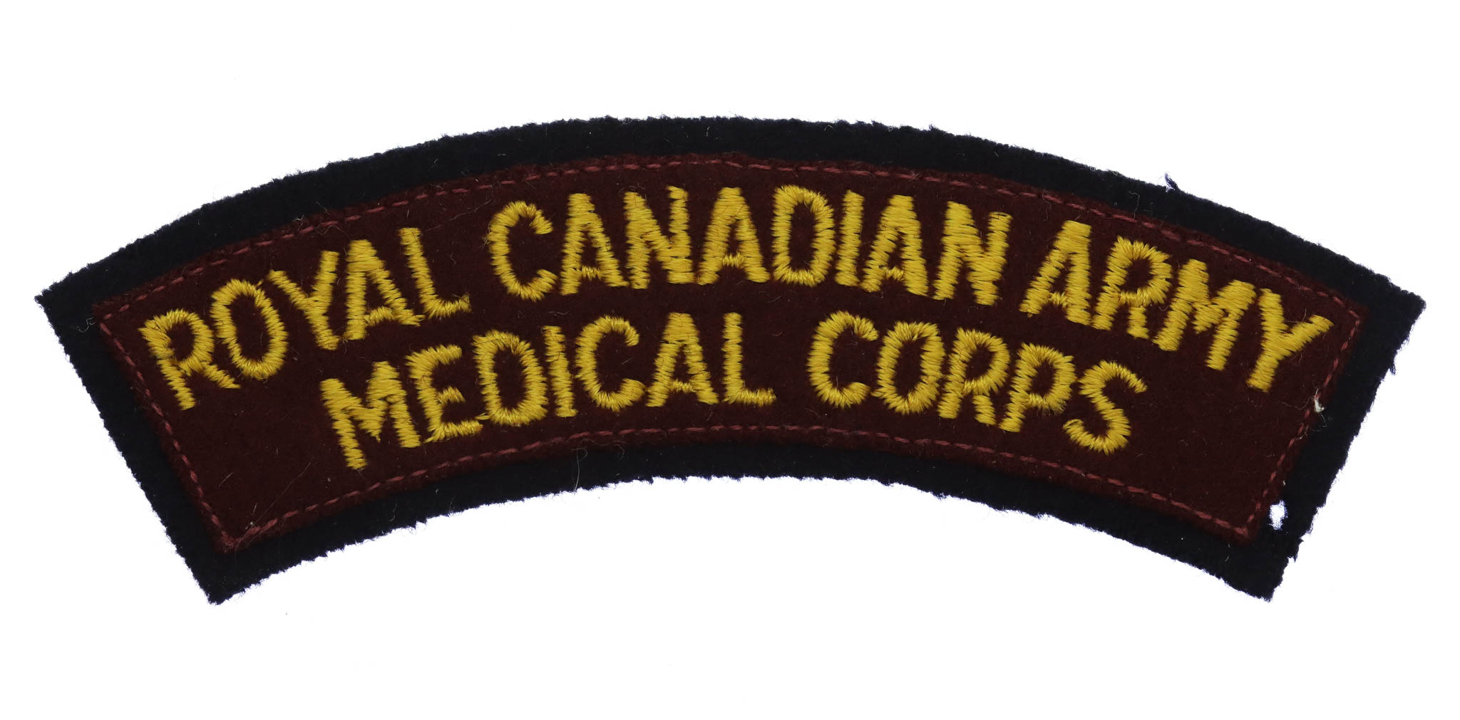 Royal Canadian Army Medical Corps (ROYAL CANADIAN ARMY/MEDICAL CORPS) Cloth Shoulder Title