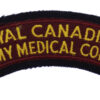 Royal Canadian Army Medical Corps (ROYAL CANADIAN/ARMY MEDICAL CORPS) Cloth Shoulder Title