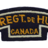 Canadian Le Regiment de Hull (LE REGT. DE HULL/CANADA) Cloth Shoulder Title