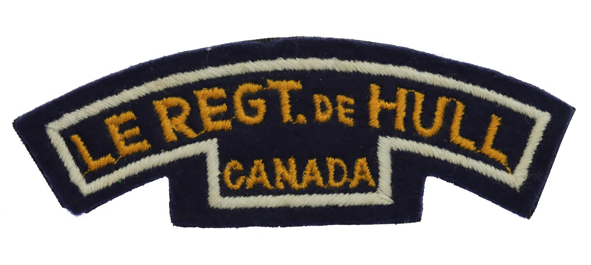 Canadian Le Regiment de Hull (LE REGT. DE HULL/CANADA) Cloth Shoulder Title