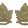 Pair of Canadian Saskatoon Light Infantry Collar Badges - King's Crown