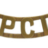 WW1 Princess Patricia's Canadian Light Infantry (P.P.C.L.I.) Shoulder Title  (CARON BROS. MONTREAL1915)