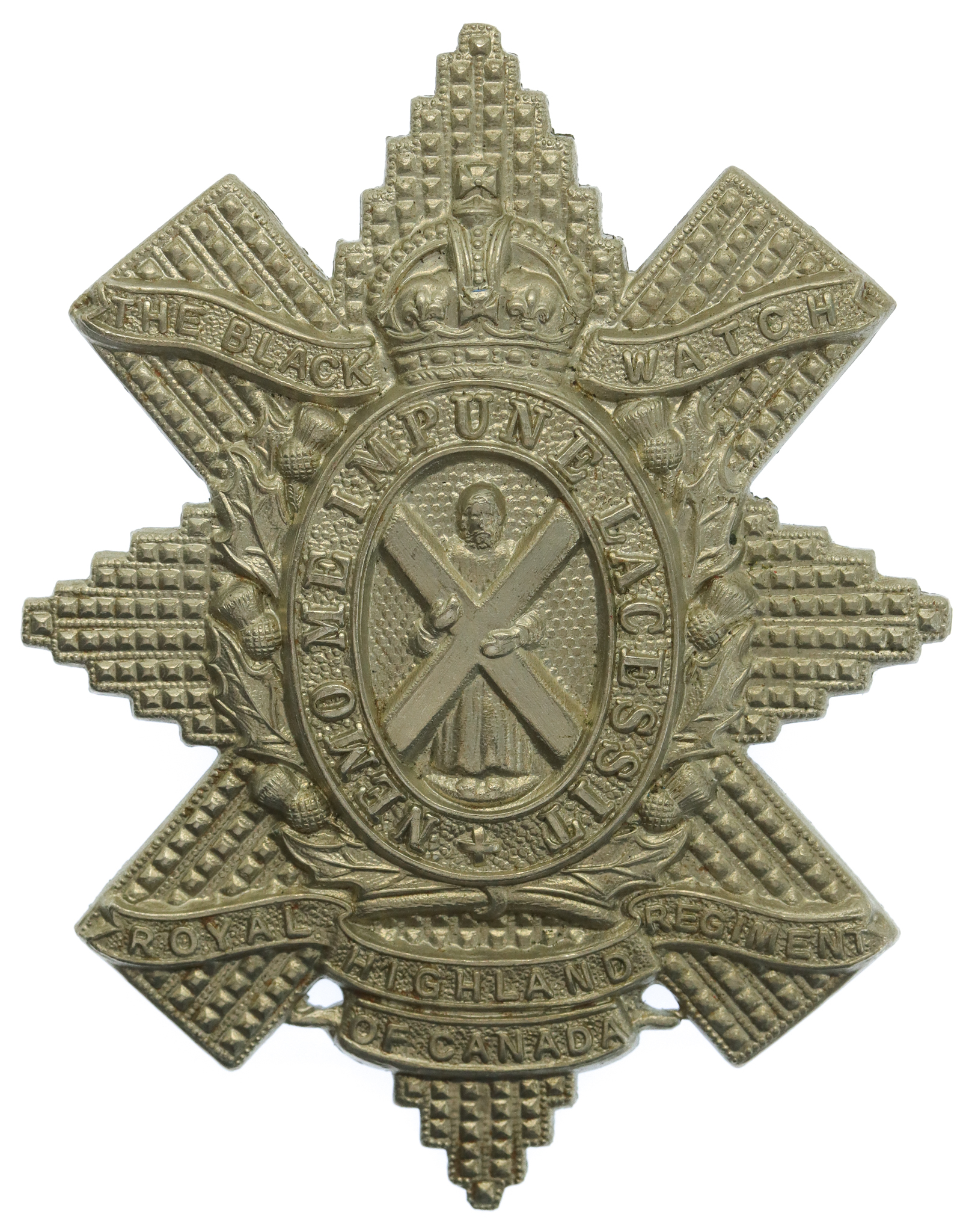 Canadian Black Watch (Royal Highland Regiment) of Canada Cap Badge - King's Crown 