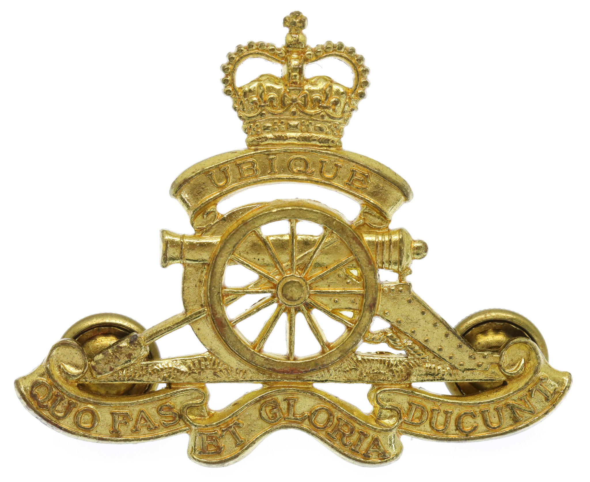 Royal Canadian Artillery Cap Badge - Queen's Crown 