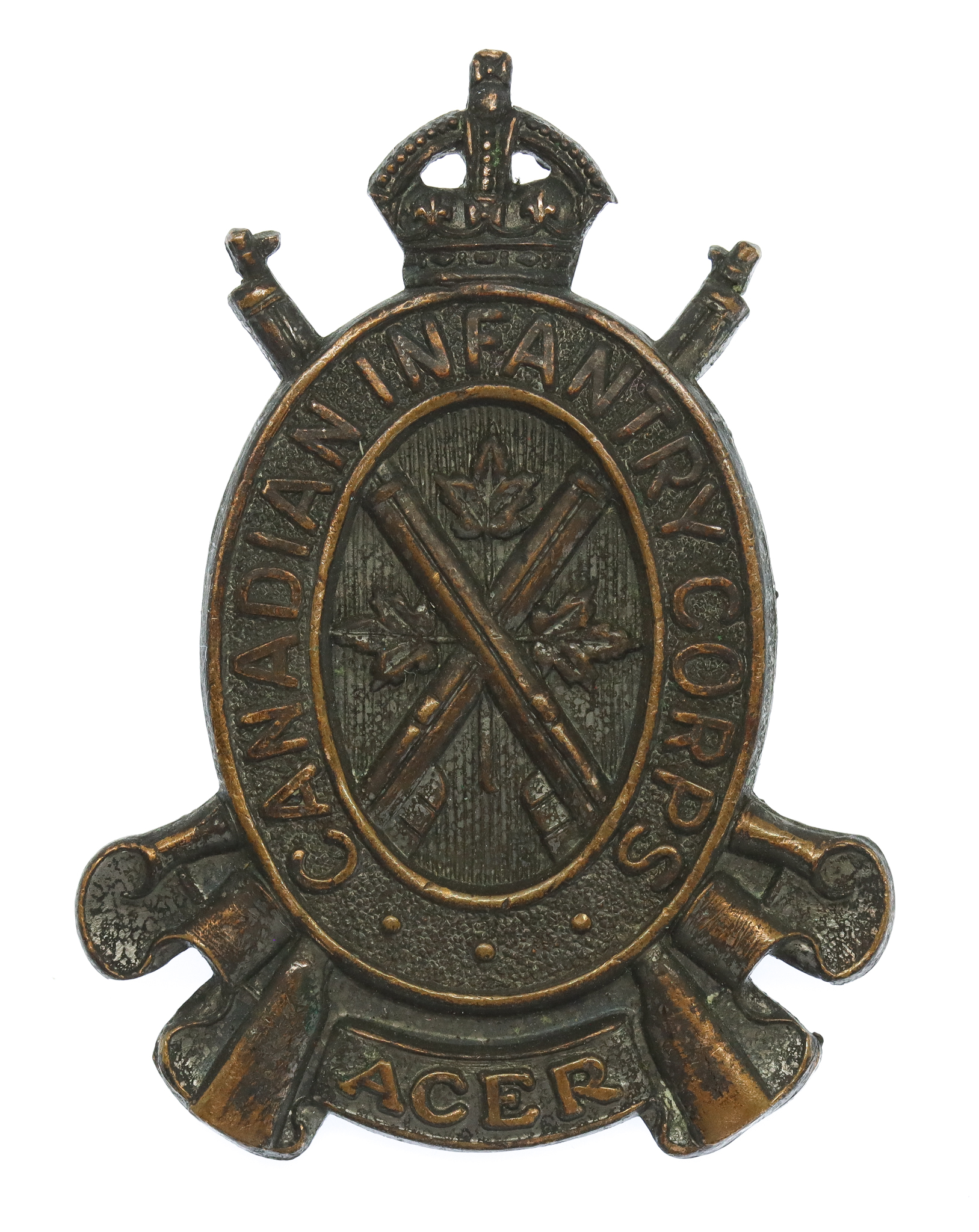 Canadian Infantry Corps Cap Badge - King's Crown