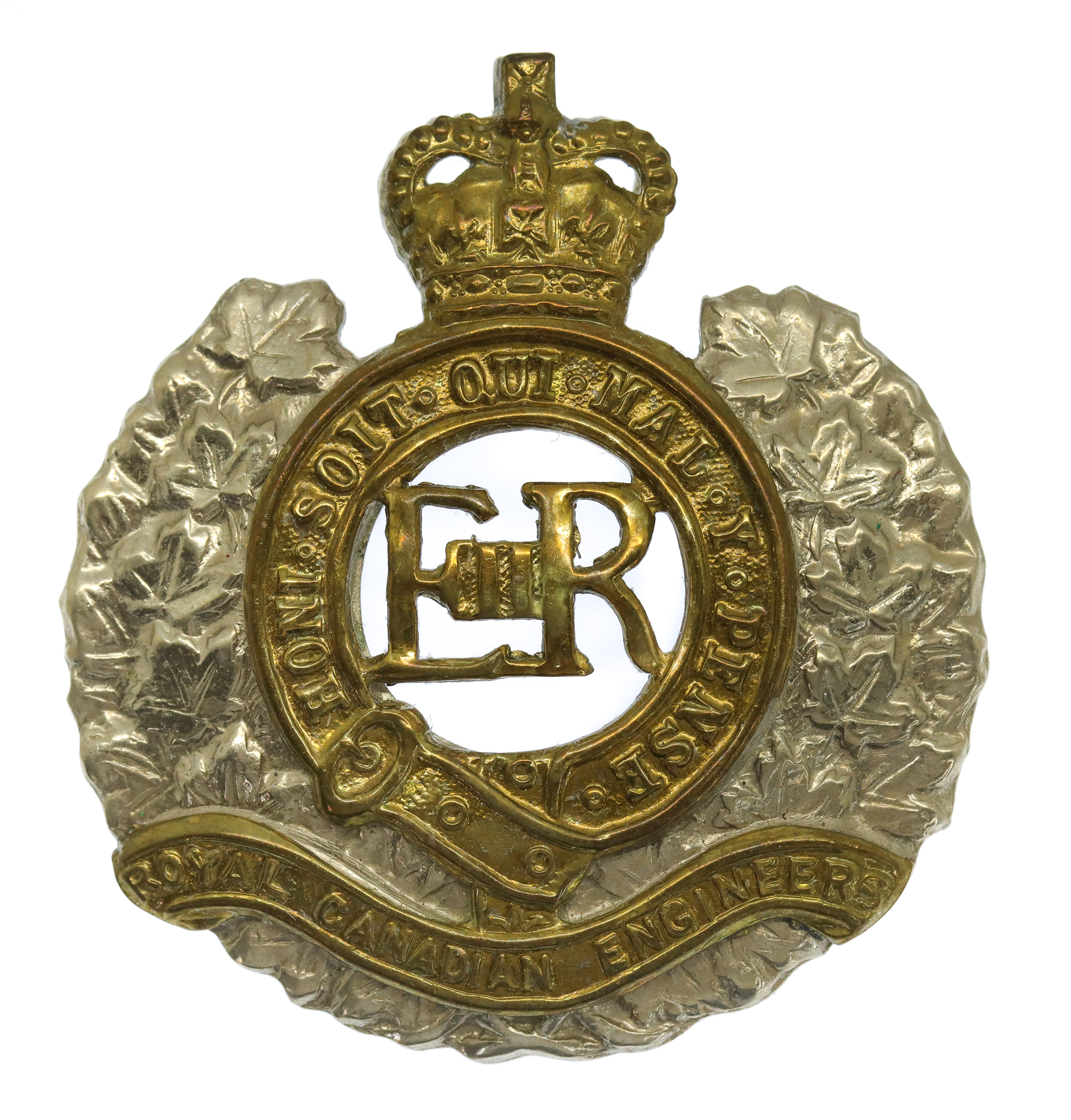 EIIR Royal Canadian Engineers Bi-Metal Cap Badge