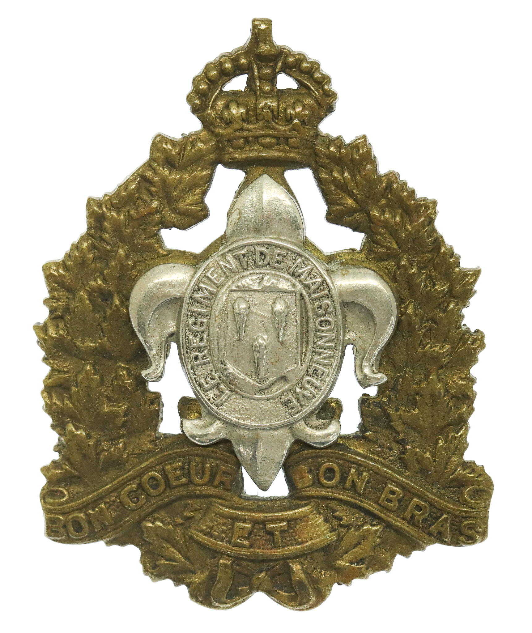 Canadian Le Regiment de Maisonneuve Cap Badge - King's Crown