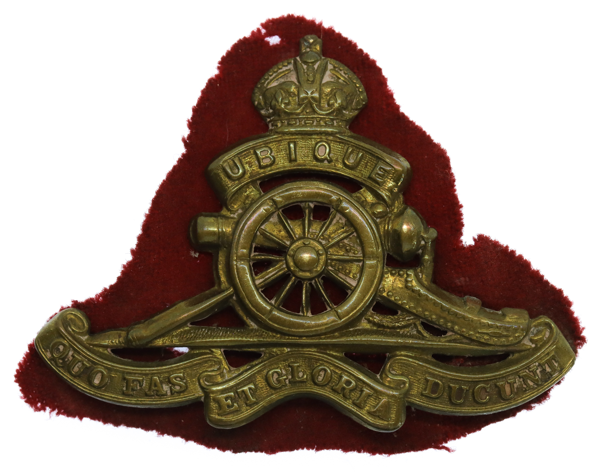 Canadian Field Artillery Cap Badge - King's Crown
