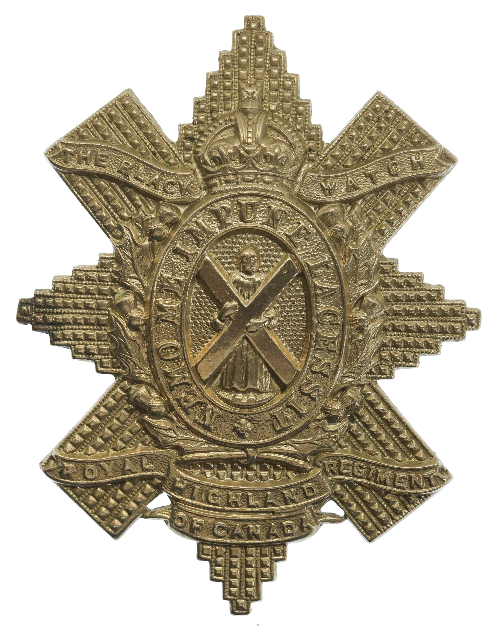 Canadian Black Watch (Royal Highland Regiment) of Canada Cap Badge - King's Crown