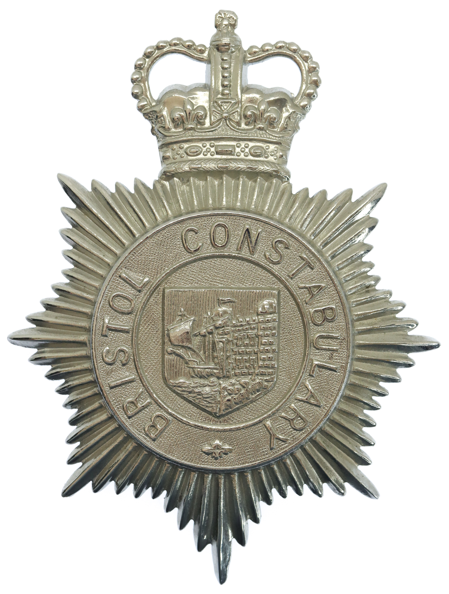 Bristol Constabulary Helmet Plate - Queen's Crown
