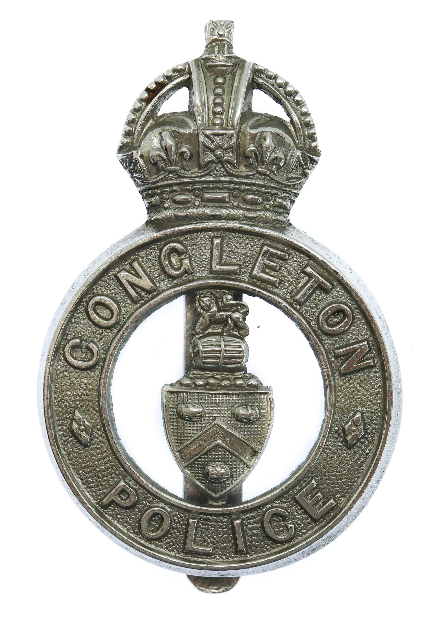 Congleton Borough Police Cap Badge - King's Crown