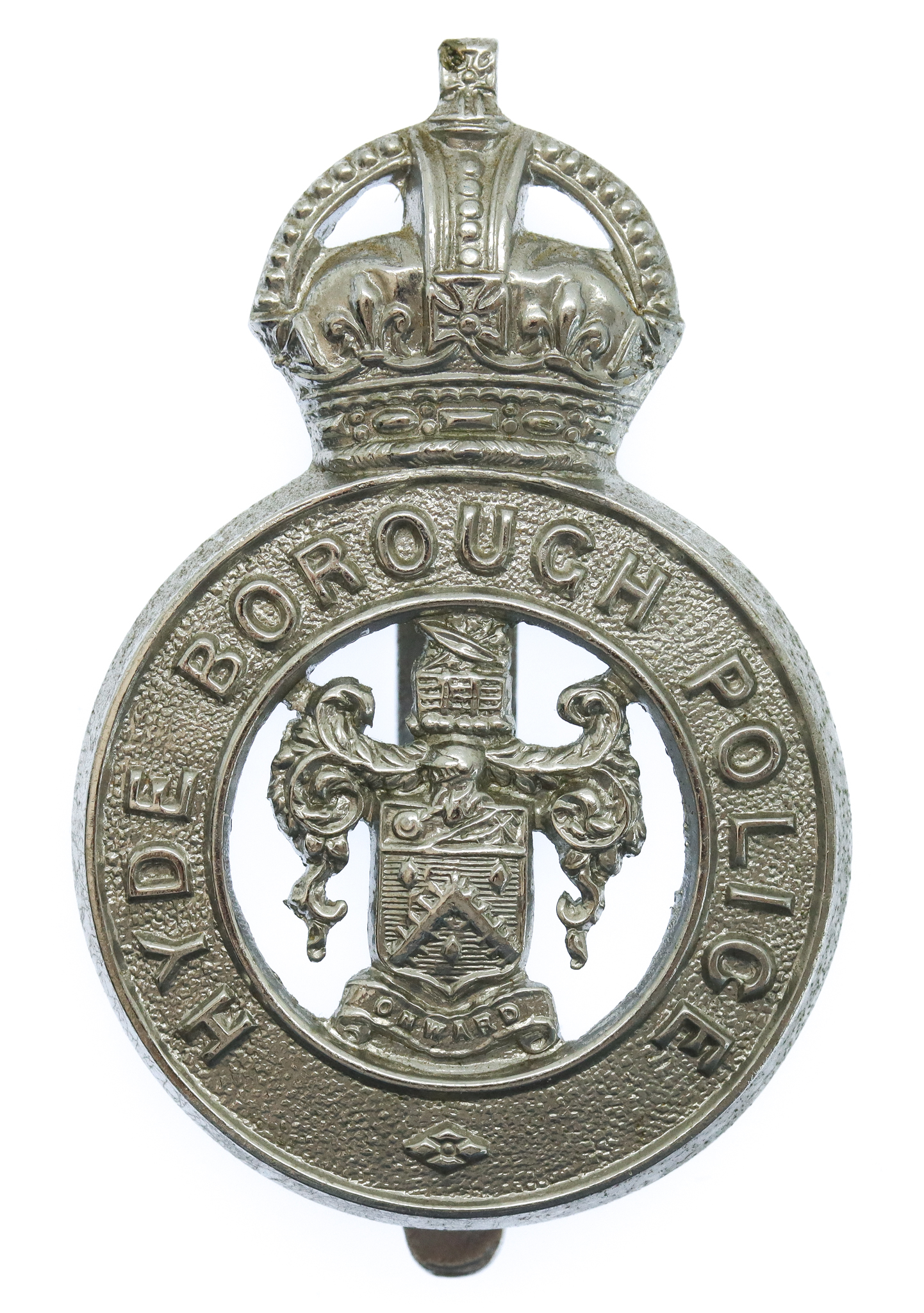 Hyde Borough Police Cap Badge - King's Crown