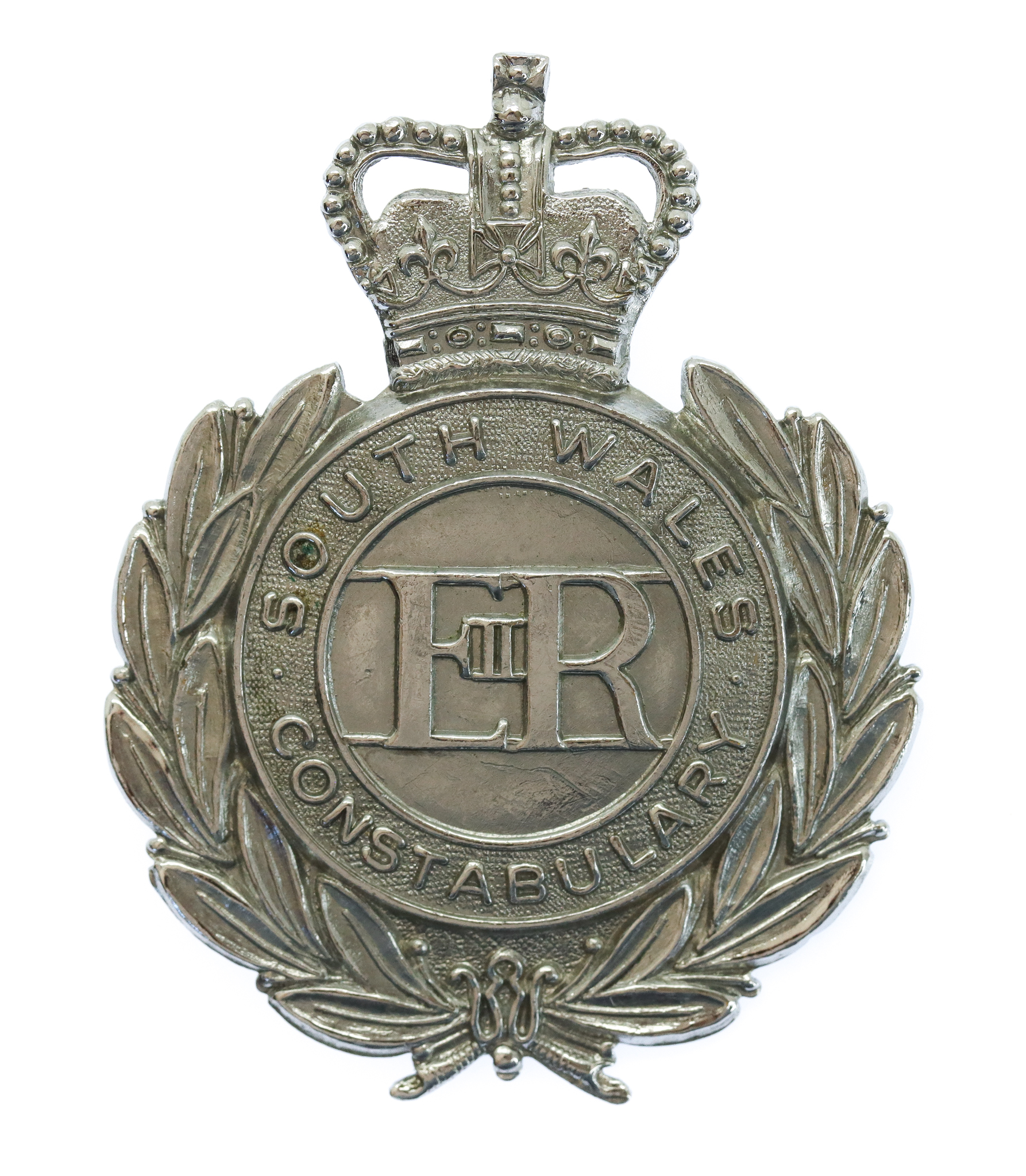 South Wales Constabulary Wreath Cap Badge - Queen's Crown