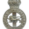 Surrey Constabulary Cap Badge - King's Crown