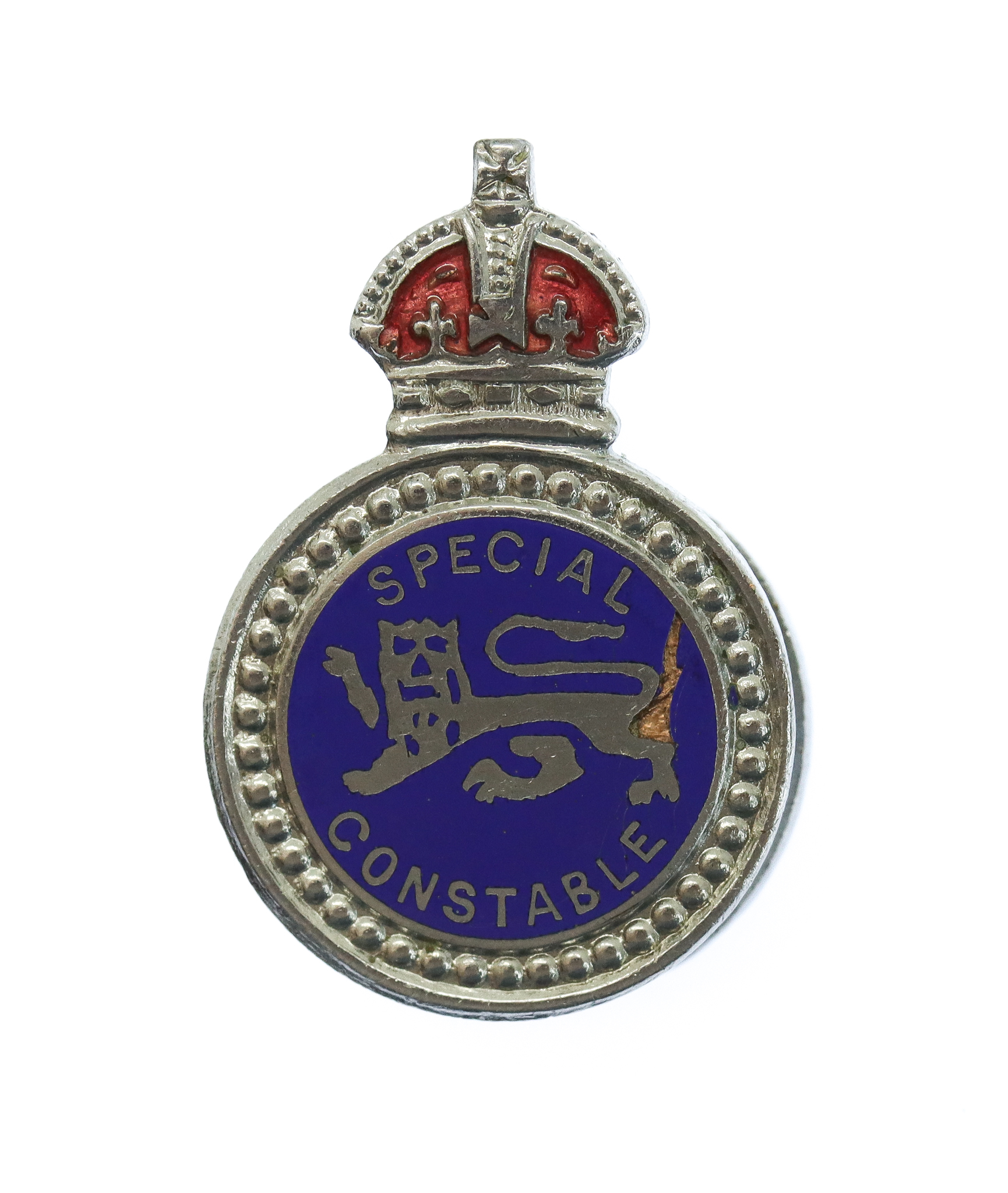 Surrey Constabulary Special Constable Enamelled Lapel Badge - King's Crown