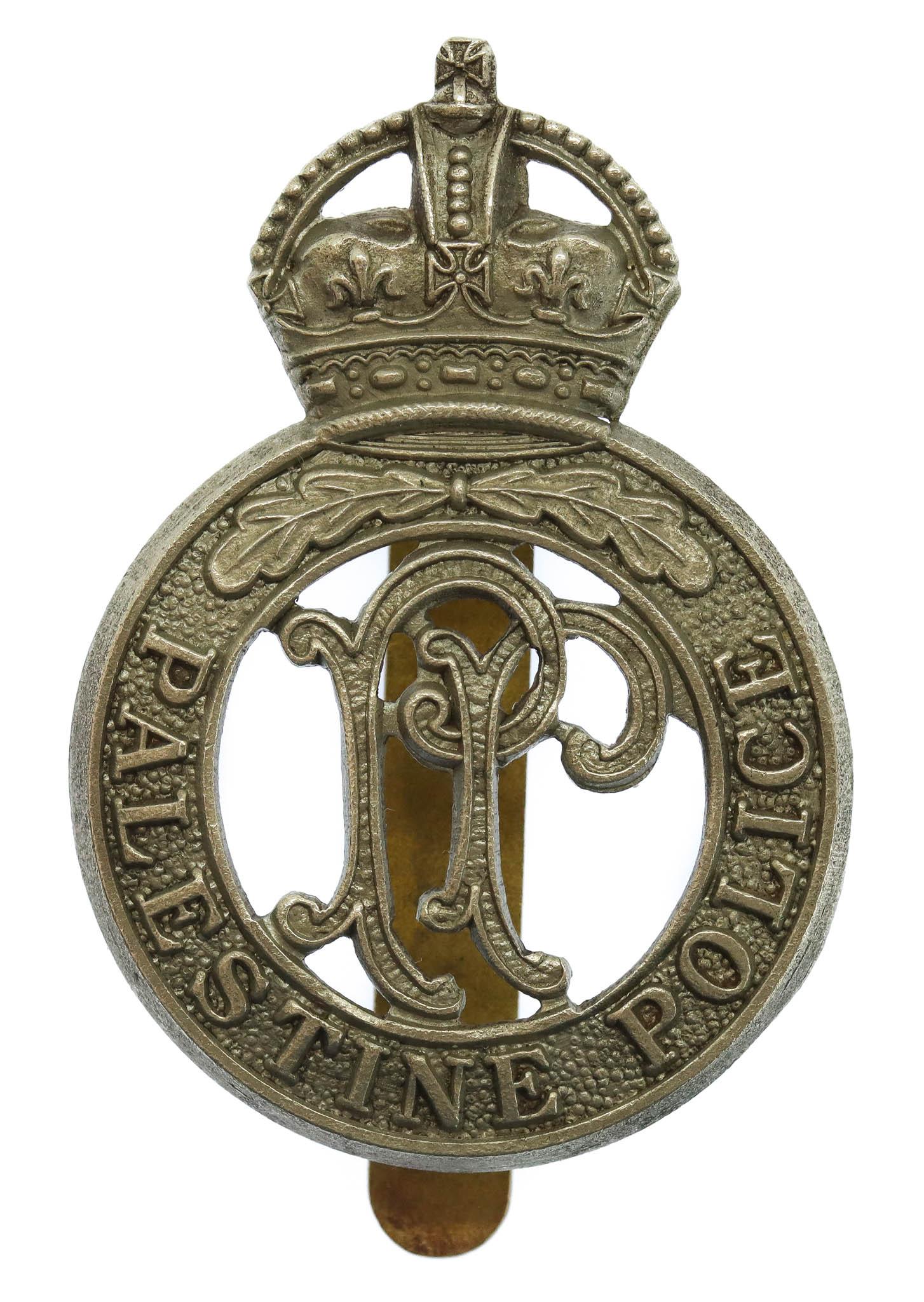 Palestine Police Cap Badge - King's Crown