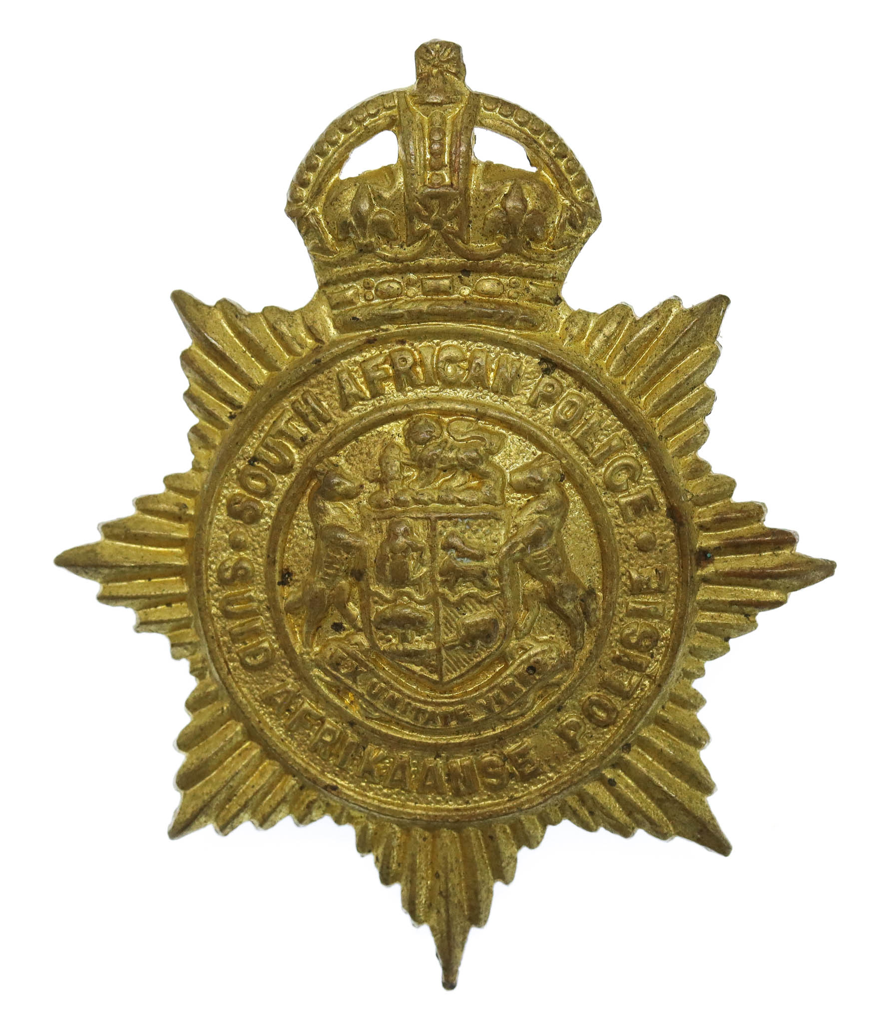 South African Police Cap Badge - King's Crown (Post 1926)