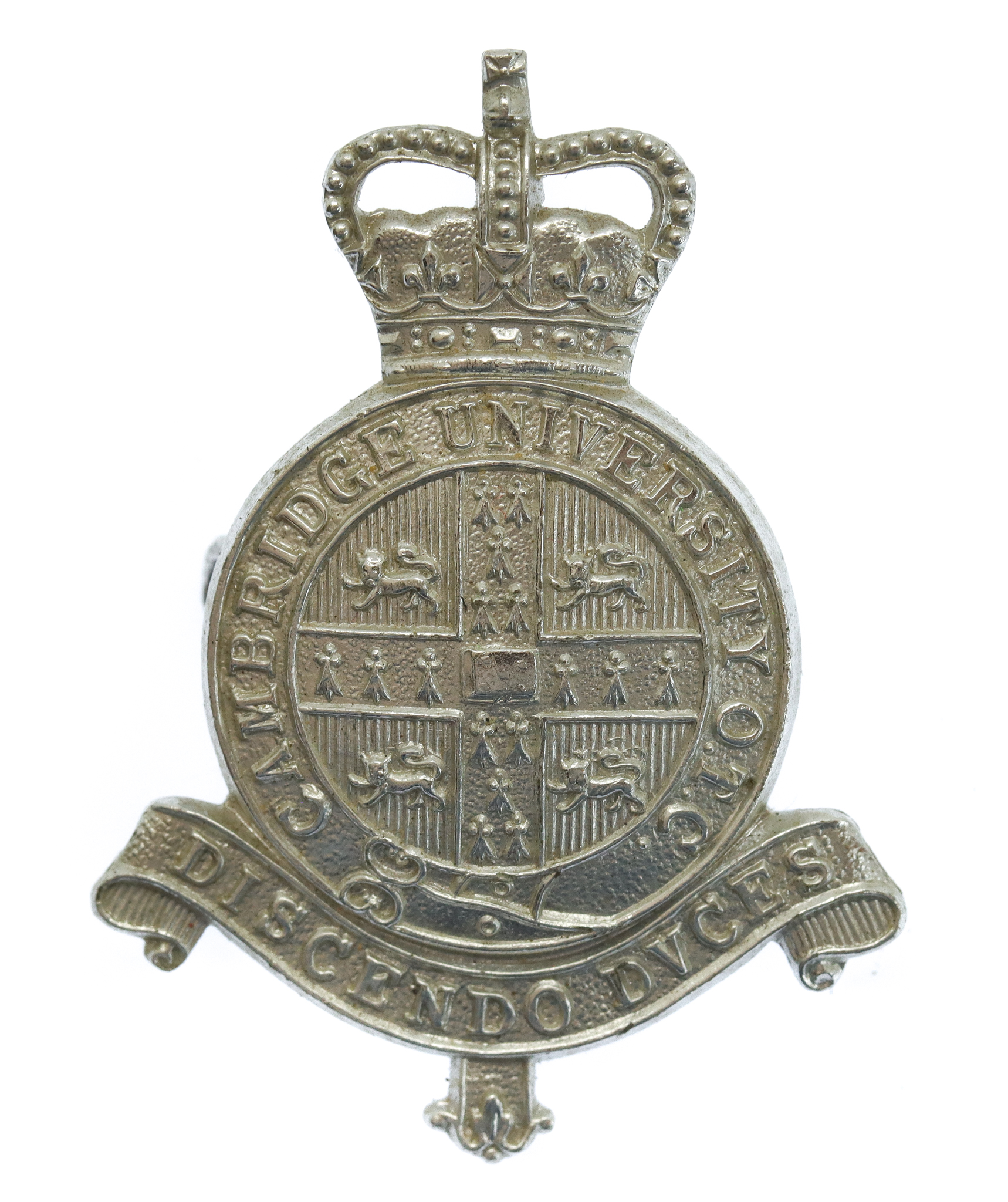 Cambridge University O.T.C. Anodised (Staybrite) Cap Badge