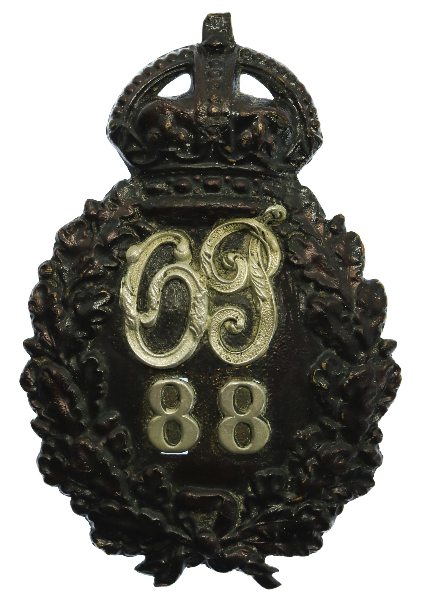 Oxford City Police Wreath Helmet Plate - King's Crown