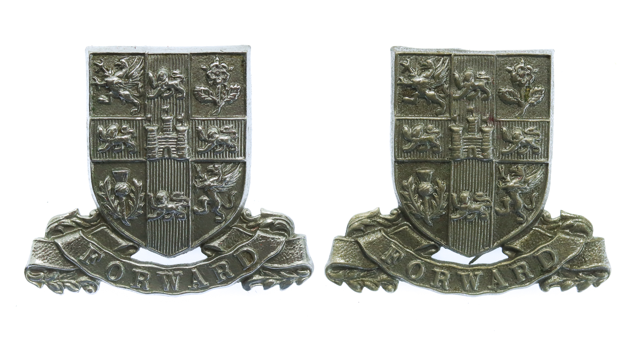 Pair of London & North Eastern Railway (L.N.E.R.) Police Collar Badges