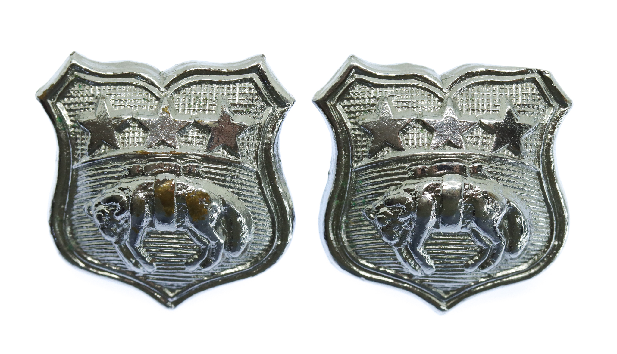 Pair of Leeds City Police Collar Badges