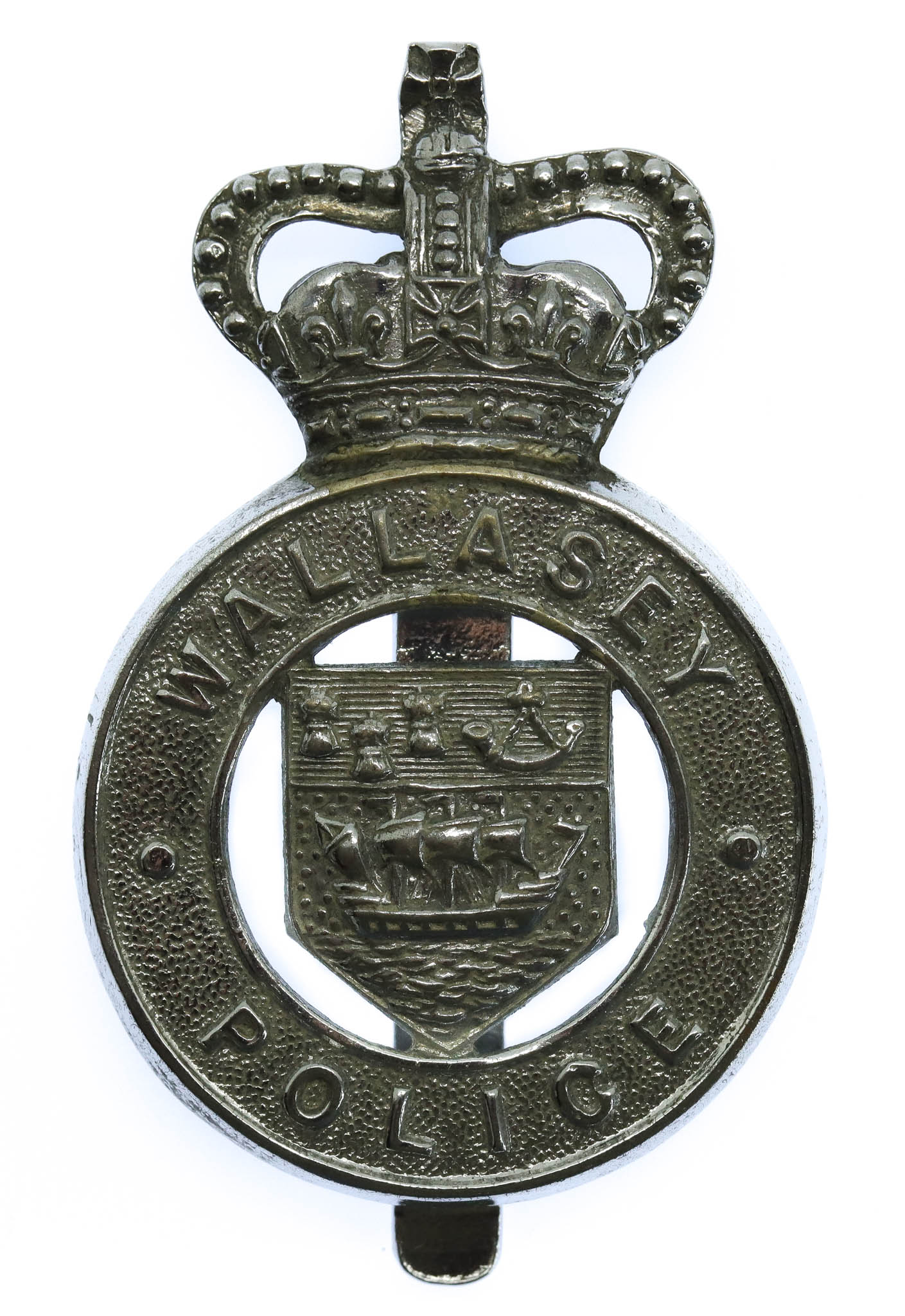 Wallasey Borough Police Cap Badge - Queen's Crown