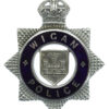 Wigan Borough Police Senior Officer's Enamelled Cap Badge - King's Crown