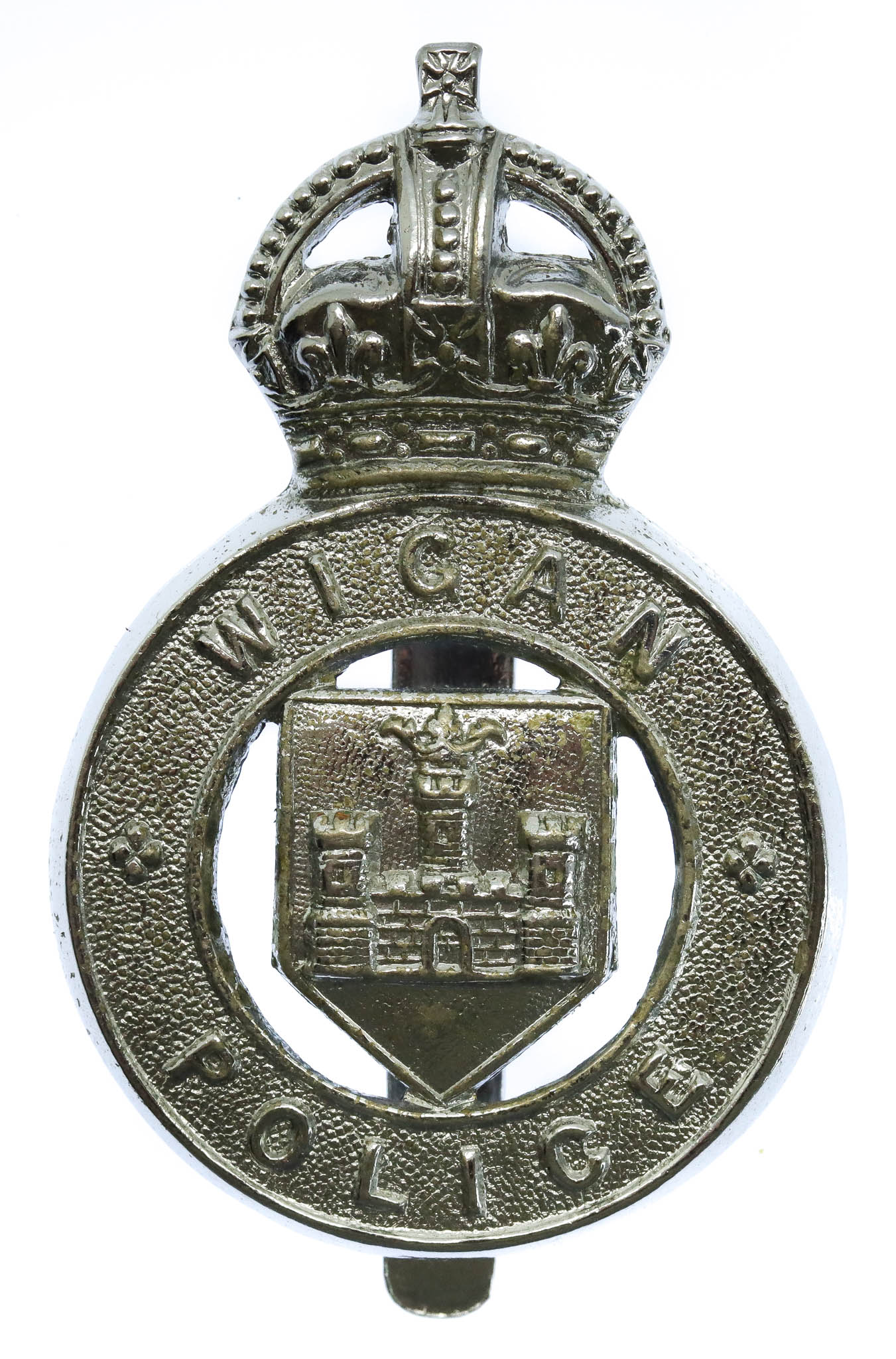 Wigan Borough Police Cap Badge - King's Crown