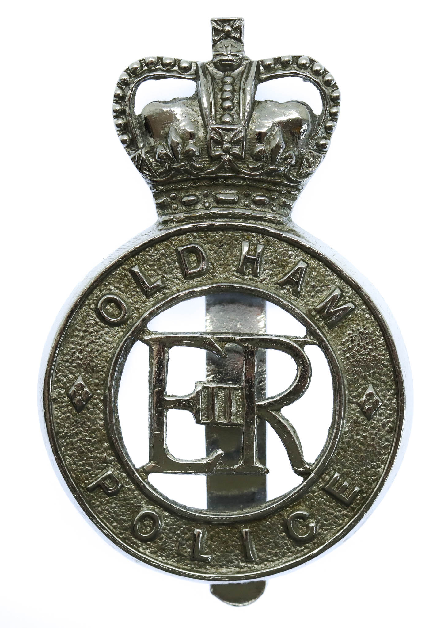 Oldham Borough Police Cap Badge - Queen's Crown