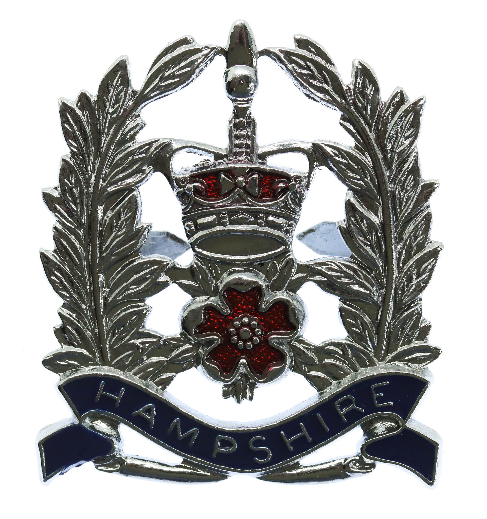 Hampshire Constabulary Sergeants Enamelled Cap Badge - Queen's Crown