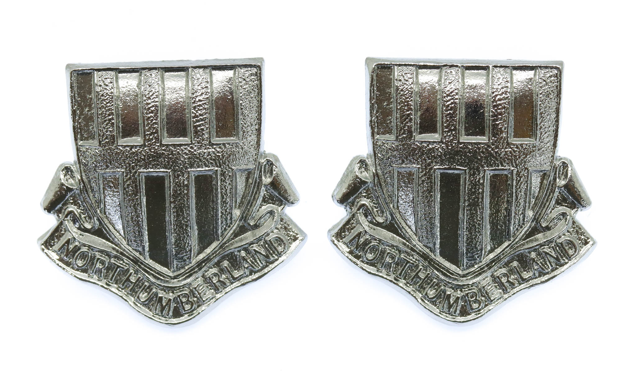 Pair of Northumberland Constabulary Collar Badges