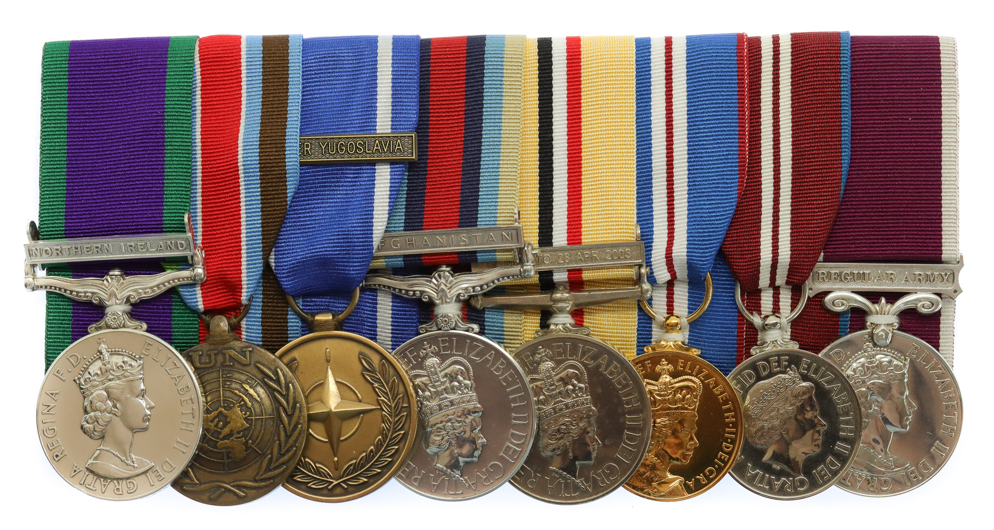 Campaign Service Medal (Northern Ireland), OSM Afghanistan and Iraq (Op Telic) Long Service Medal Group of Eight - Cpl. J.S. Clarke, Royal Electrical & Mechanical Engineers