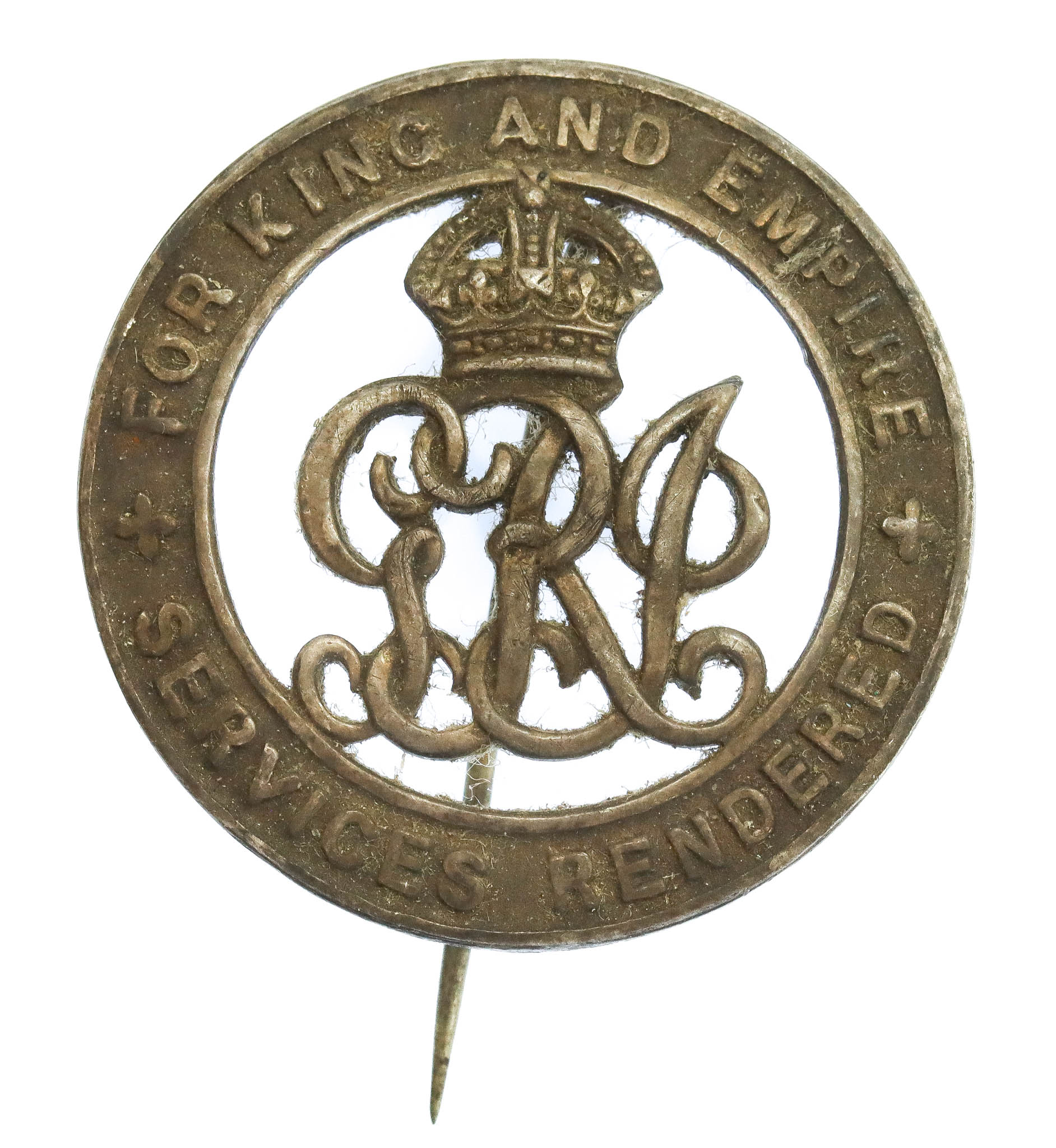 WW1 Silver War Badge (No. B182903) - Pte. J. Elliott, Devonshire Regt / East Surrey Regiment / Labour Corps