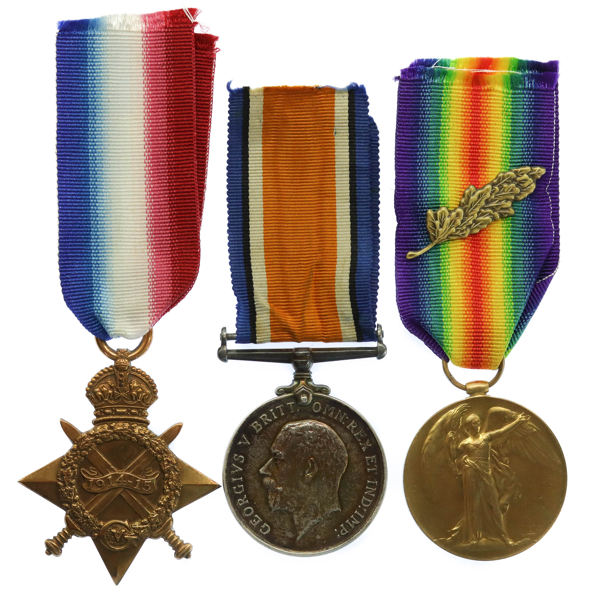 WW1 Mentioned In Despatches 1914-15 Star Medal Trio - Pte. J. Epton, Royal Marine Light Infantry - Died 7/9/19