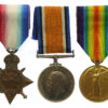 WW1 1914-15 Star Medal Trio - 2.Cpl. F. Euscher, Royal Engineers - Wounded