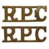 Pair of Royal Pioneer Corps (R.P.C.) Shoulder Titles