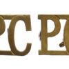 Pair of Pioneer Corps (P.C.) Shoulder Titles