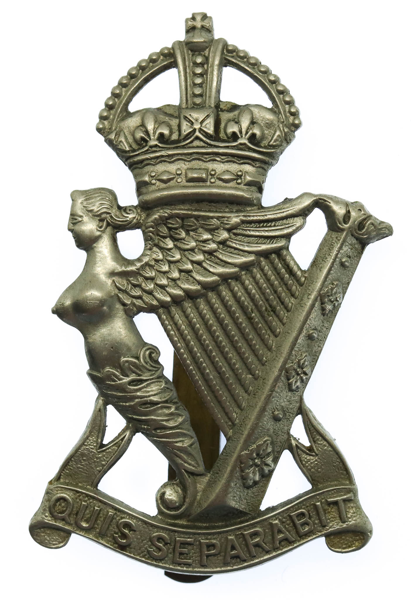 Royal Ulster Rifles (R.U.R.) Cap Badge - King's Crown