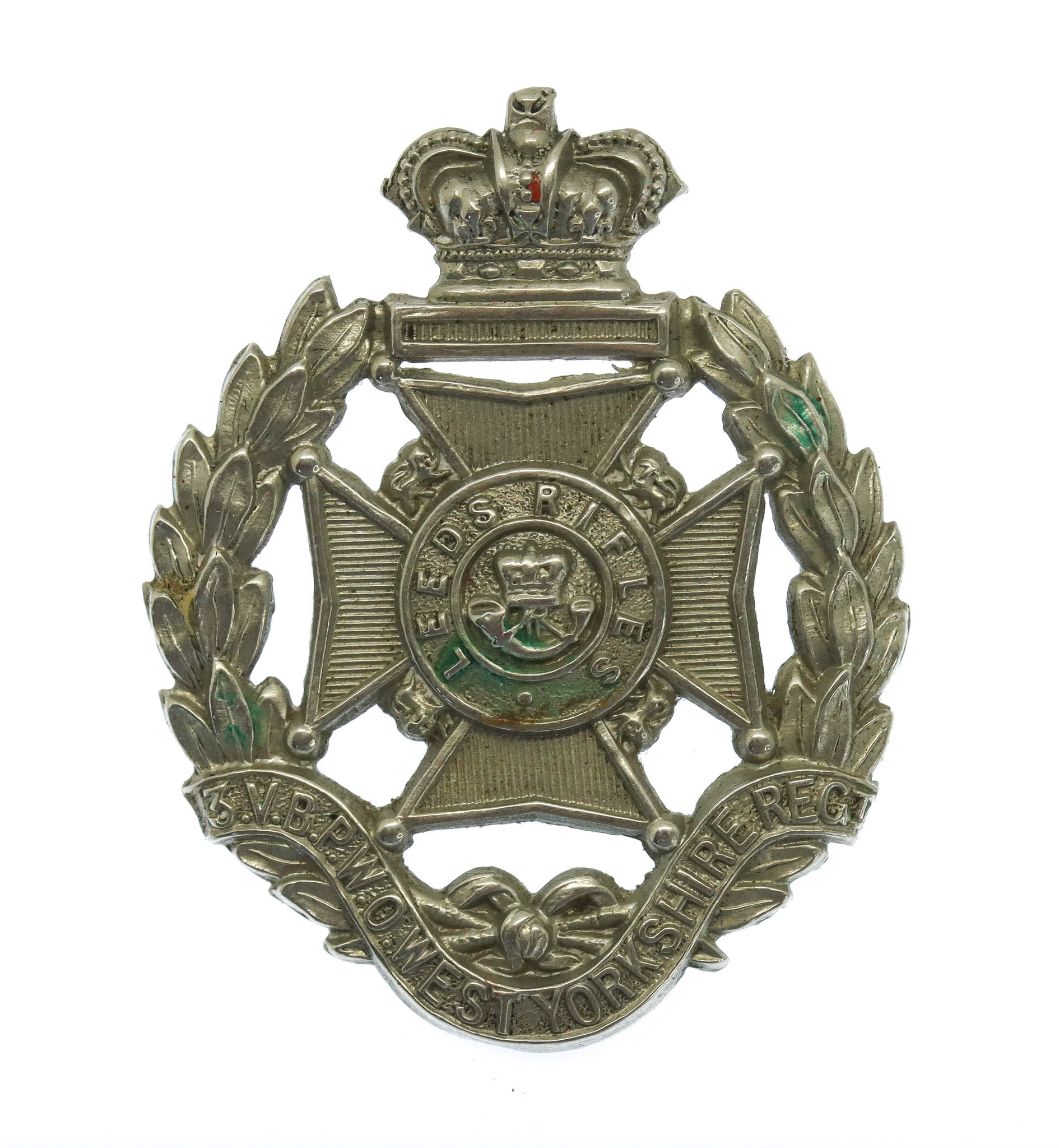 Victorian 3rd Volunteer Bn. P.W.O. West Yorkshire Regiment (Leeds Rifles) Forage Cap Badge