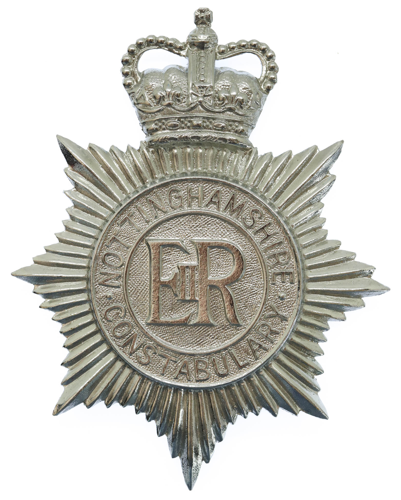 Nottinghamshire Constabulary Helmet Plate - Queen's Crown