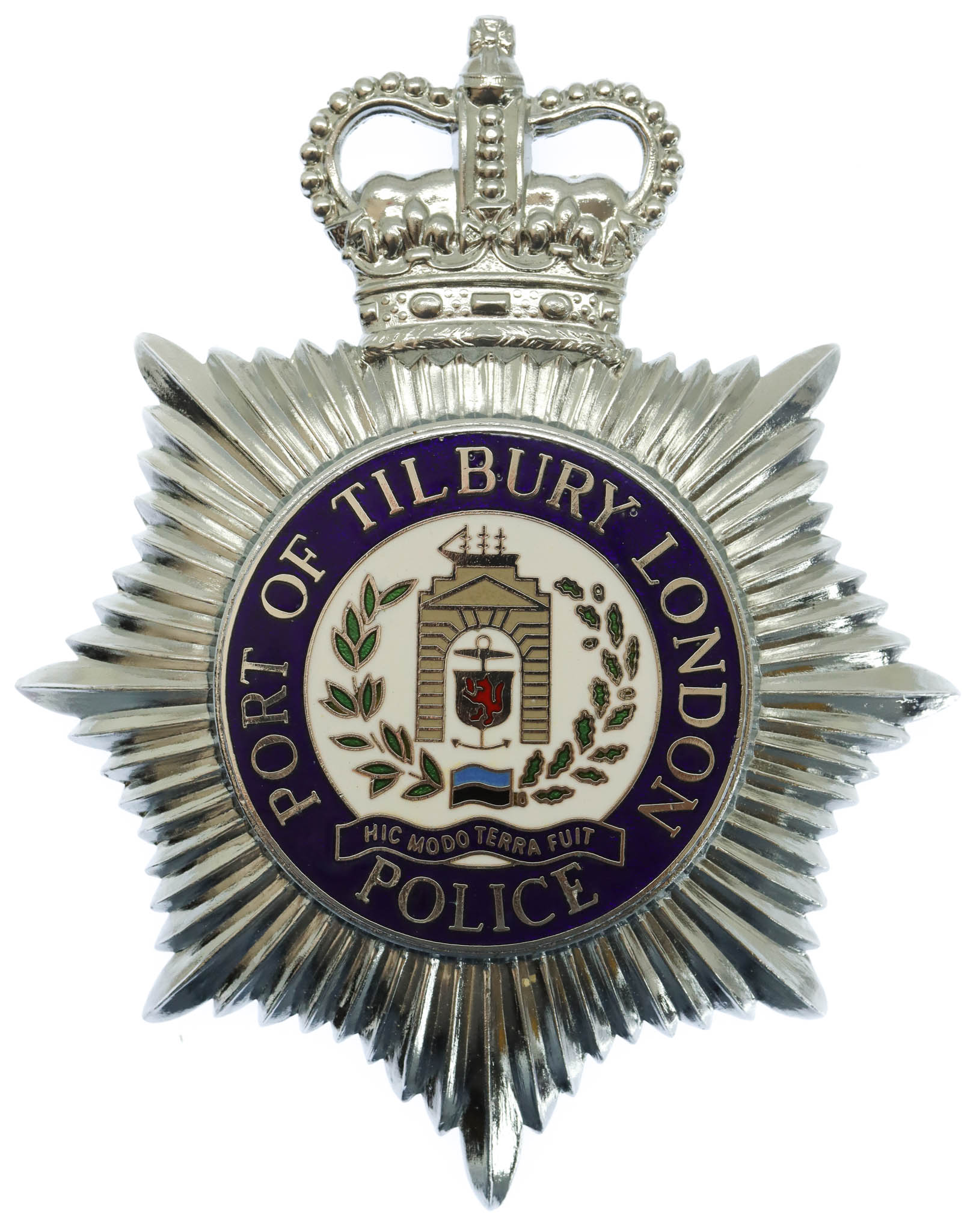 Port of Tilbury London Police Enamelled Helmet Plate