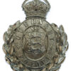 Guernsey Police Wreath Helmet Plate - King's Crown